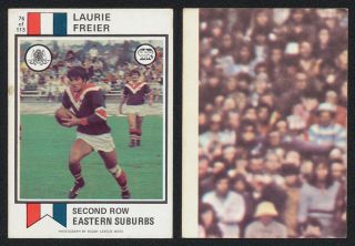 Laurie Freier 1974 Scanlens Rugby League Card 76