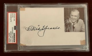 Tris Speaker Psa/dna Signed Index Card Auto Autograph