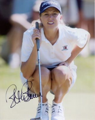 Beth Bauer Hand Signed 8x10 Color Photo,  Gorgeous Lpga Golfer