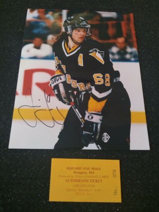 Jaromir Jagr Pittsburgh Penguins Autograph 8x10with Autograph Ticket