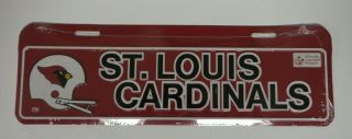 Vtg St.  Louis Cardinals License Plates 12 X 4 " Official Licensed Nfl Product