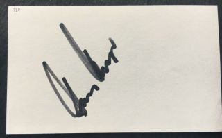 Gary Player Hand Signed Autographed 3 X 5 Index Card - Pga Golf Legend