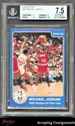 1984 - 85 Star 288 Michael Jordan Spec Rookie Bgs 7.  5 Near,  Bulls Rc