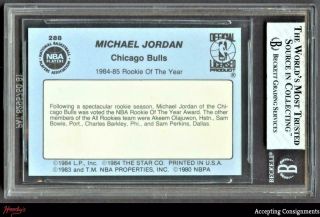 1984 - 85 Star 288 Michael Jordan SPEC Rookie BGS 7.  5 Near,  BULLS RC 2