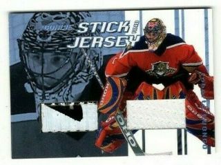 2001 - 02 Itg Between The Pipes Stick Jersey Roberto Luongo Gsj - 09