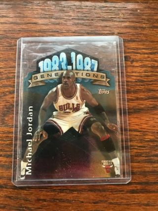 Michael Jordan Topps Generations 1997 - 98 G2 Basketball Card Chicago Bulls