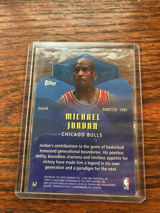 Michael Jordan Topps Generations 1997 - 98 G2 Basketball Card Chicago Bulls 2