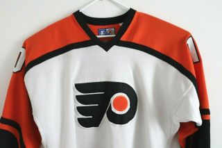 Vintage Philadelphia Flyers John Leclair Hockey Jersey Size Large Starter