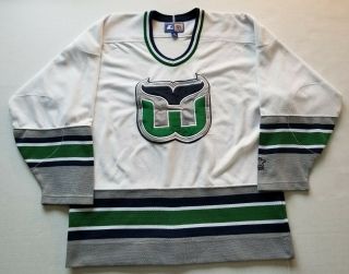 Starter Nhl Hartford Whalers Jersey Mens Sz M Stitched White Home