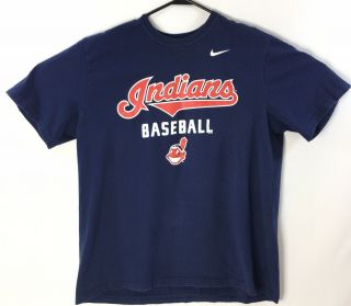 Nike Cleveland Indians Chief Wahoo Mlb Baseball Shirt Size Xl Authentic 2015