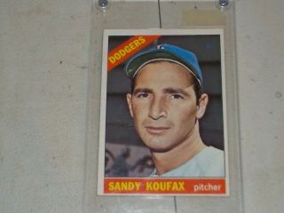 1966 Topps Sandy Koufax 100 W/ Small Crease Dodgers Hof C28