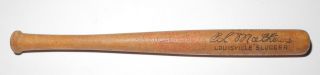 1952 Mini Baseball Bat Pin Ed Mathews Boston Braves Louisville Slugger