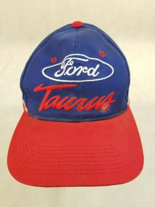 Ford Taurus Hat Racing Champions Apparel Red White And Blue Ball Cap Hook Loop