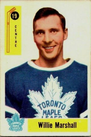 1958 - 59 Parkhurst Willie Marshall 19 Ex,  Vintage Hockey Card