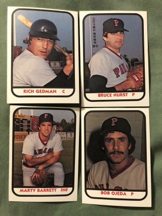 1981 TCMA Pawtucket Red Sox Minor League Set Wade Boggs Barrett Ojeda Hurst 2
