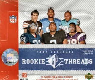 2007 Upper Deck Sp Rookie Threads Football Hobby Box