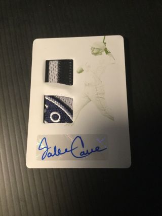 2019 Immaculate Baseball Jake Cave 1/1 Dual Patch Printing Plate Auto