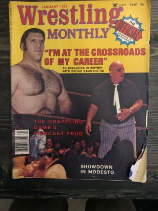 Wrestling Monthly.  January 1978.  Bruno Sammartino Is At The Crossroads.