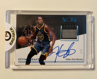 2018/19 Noir - Kevin Durant - Autograph - Game Jersey Laundry Tag - 1/5