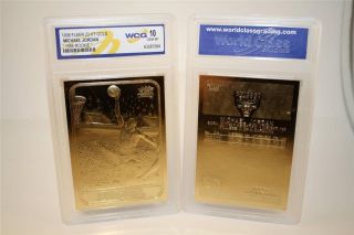 Michael Jordan 1998 Fleer 23kt Gold " 1986 Rookie " Wcg Gem - Mt 10 23kt Gold Card