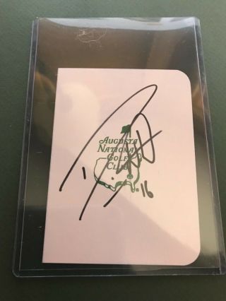 Danny Willet Masters Champions Signed Autographed Scorecard