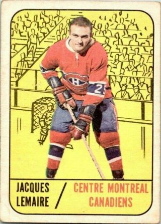 1967 - 68 Topps Jacques Lemaire Rookie Card 3 Very Good Vintage Hockey Card