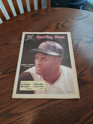 February 28,  1970 - The Sporting News - Roberto Clemente Of The Pittsburgh Pirates