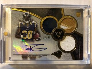 Todd Gurley 2015 Topps Triple Threads Purple Tri Rookie Patch Auto Rc D 58/99