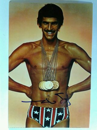 Mark Spitz Authentic Hand Signed 4x6 Photo - Olympic Gold Medal Swimmer