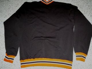 VINTAGE CLEVELAND BROWNS TEAM ISSUE SIDELINE PULLOVER RUSSELL ATHLETIC XL NYLON 3