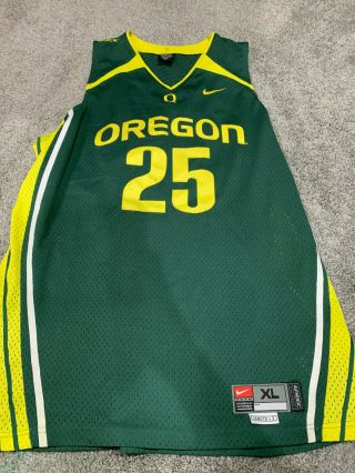 Oregon Ducks Ncaa Nike Basketball Jersey 25 Mens Xl Length,  2 - Green /yellow