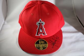 2008 Anaheim Angels Freddie Sandoval Signed Autographed Baseball Cap Hat 59fifty