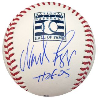 Wade Boggs Autographed Hall Of Fame Logo Mlb Baseball Red Sox Hof Beckett 137958