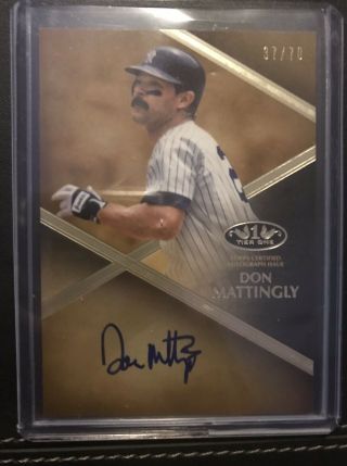 2019 Topps Tier One Baseball Autograph Yankees Don Mattingly Auto On Card 37/70