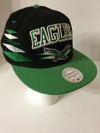 Vtg Mitchell & Ness Philadelphia Eagles Nostalgia Snapback Baseball Cap Hat Nfl