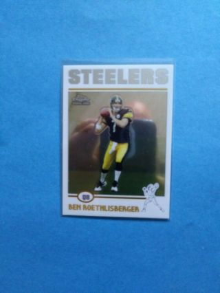 2004 Topps Chrome 166 Ben Roethlisberger Pittsburgh Steelers Rc Football Card