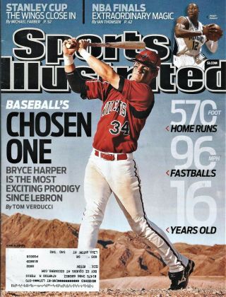 Sports Illustrated June 8,  2009 Bryce Harper First Cover Phillies