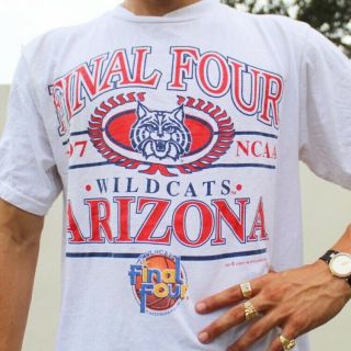 Arizona Wildcats 1997 Ncaa Final Four Basketball T - Shirt Vtg Large B Dp