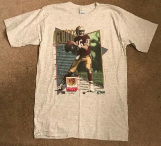 Vintage 1990 Salem Sportswear Joe Montana 16 San Francisco 49ers Tee Shirt Large