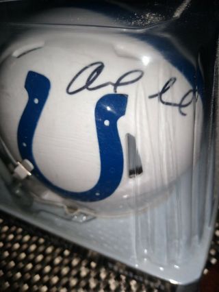 Andrew Luck Signed Mini Helmet Indianapolis Colts Qb 12