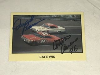 David Pearson Cotton Owens 6 Nascar Hall Of Famers Masters Racing Signed Card
