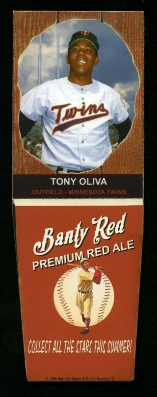 Banty Red Ale Carton Inserts Tony Oliva,  Minnesota Twins