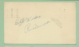 Russ Meyer Autograph Signed Usps Postcard Mlb Postmarked 12 - 07 - 1950
