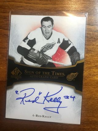07/08 Sp Authentic Auto Red Kelly Sign Of The Times