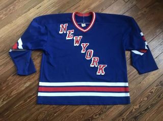Vintage York Rangers Ccm Nhl Hockey Home Jersey Size X - Large Sewn