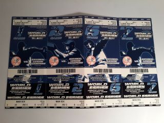 York Yankees Phantom Tickets 2004 World Series Uncut Sheet Red Sox Fan Gift.