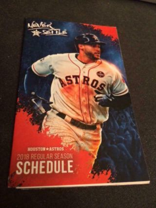 2018 Houston Astros Baseball Pocket Schedule United Version