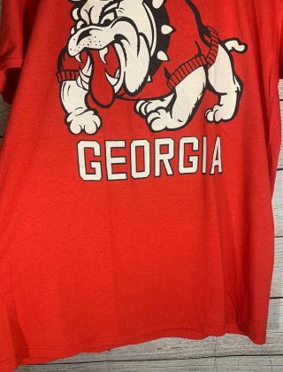 Vtg 80s 90s Georgia Bulldogs NCAA College Football UGA T - Shirt 50/50 Soft Sz XL 6