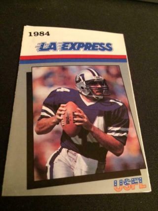 1984 Los Angeles Express Usfl Football Pocket Schedule Home Savings Version