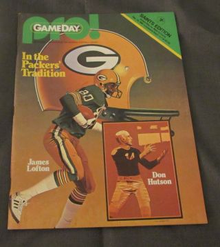 1981 Orleans Saints Vs.  Green Bay Packers Program James Lofton Don Hutson